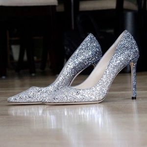Jimmy Choo Romy 100 Glitter Degradé Pumps